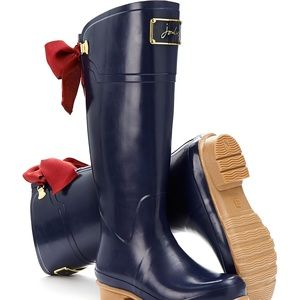 Joules women’s rain boots with bow